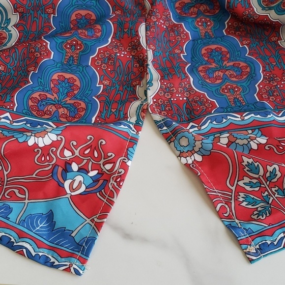 Urban Coco Bohemian Split V- Neck Tassle Tie Side Slit Swimsuit Cover-up Size XL - Picture 12 of 13